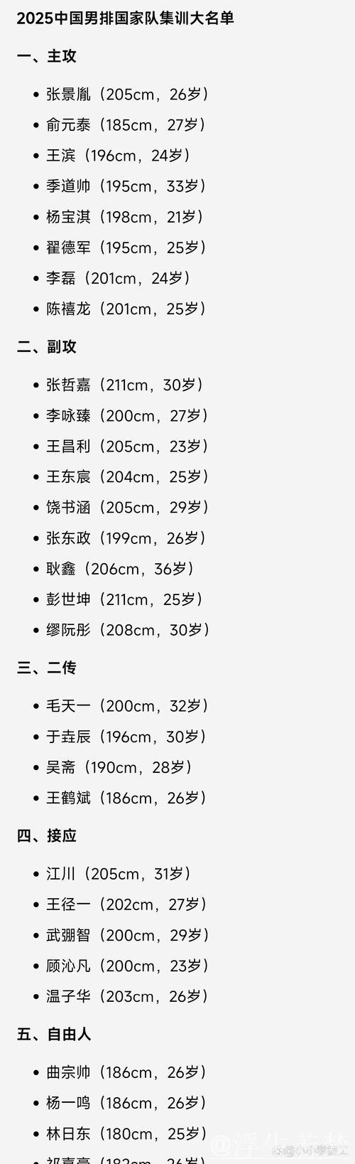 中国男排集训名单公布:张景胤、江川等名将入选 中国男排集训名单公布:张景胤、江川等名将入选